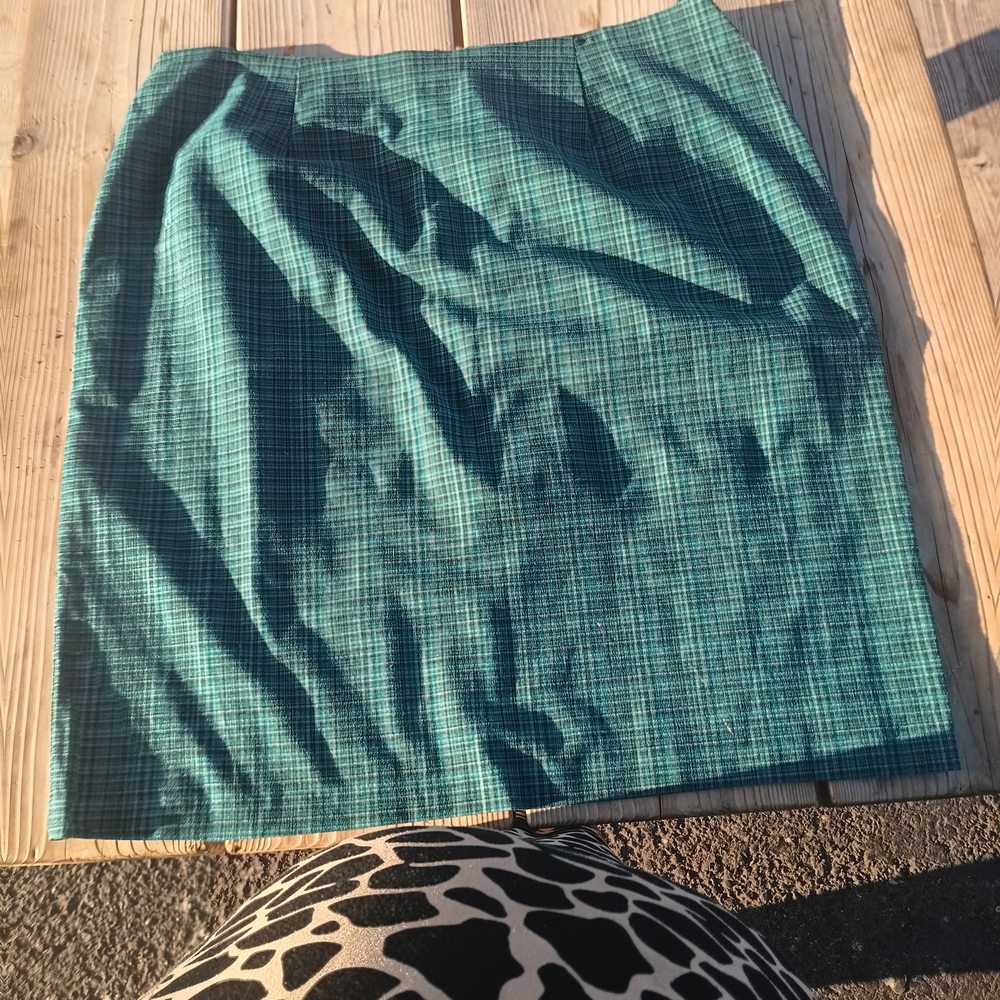 Chic Teal Plaid Mini Skirt